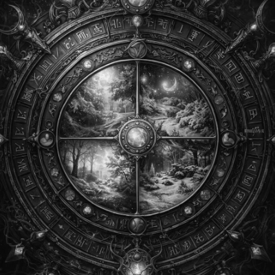 An ornate Anarandian calendar disc, quartered